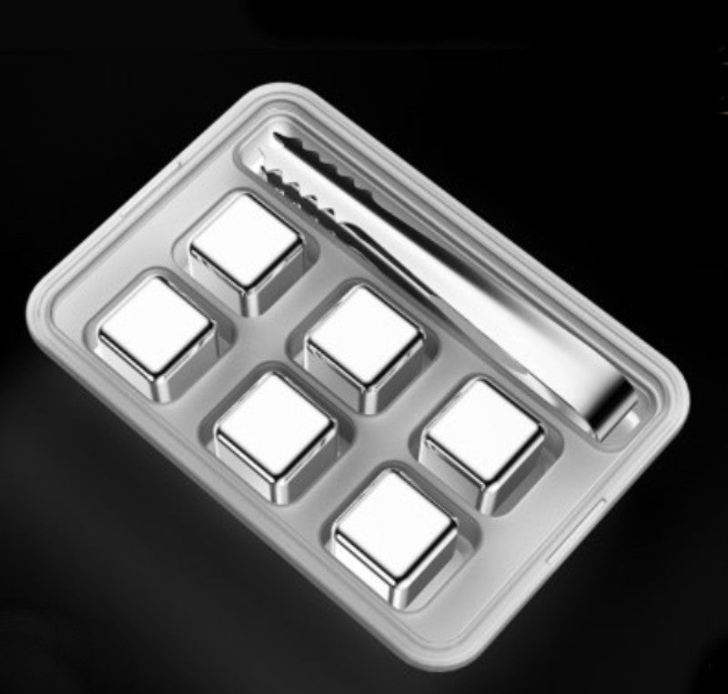 Norvo | Gjenbrukbare 304 rustfrie stålisbiter, med 3-minutters hurtigkjøling og bærbar oppbevaringsboks, uten å fortynne smaken, for drinker, kaffe, vin og mer