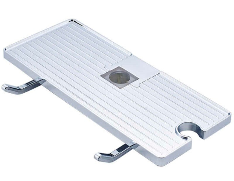 Skanto | Justerbar badehåndklapp holder sjampo lotion brett organizer hyller, uten punching, enkel å installere, sterk belastningsevne, for baderomsoppbevaring
