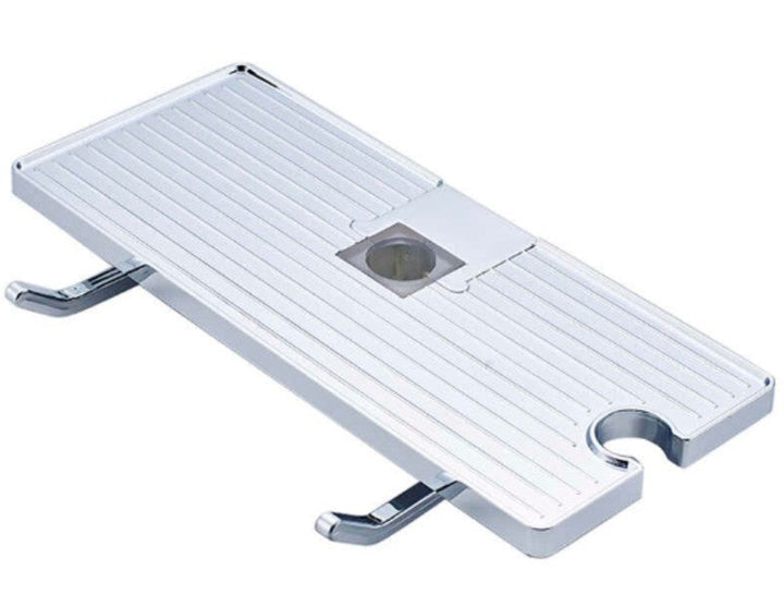 Skanto | Justerbar badehåndklapp holder sjampo lotion brett organizer hyller, uten punching, enkel å installere, sterk belastningsevne, for baderomsoppbevaring