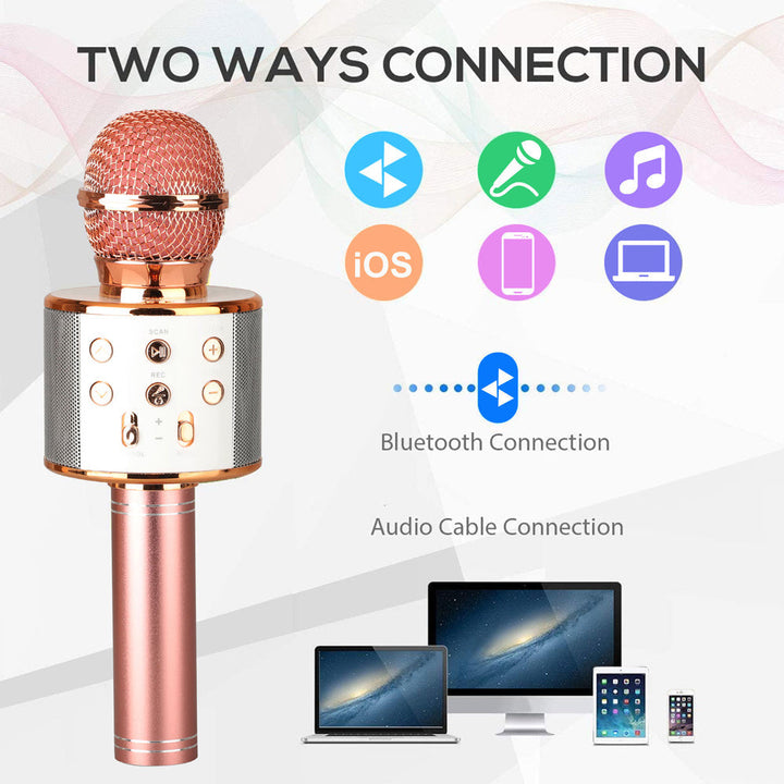 Skanto | Oppladbar trådløs Bluetooth karaoke-mikrofon