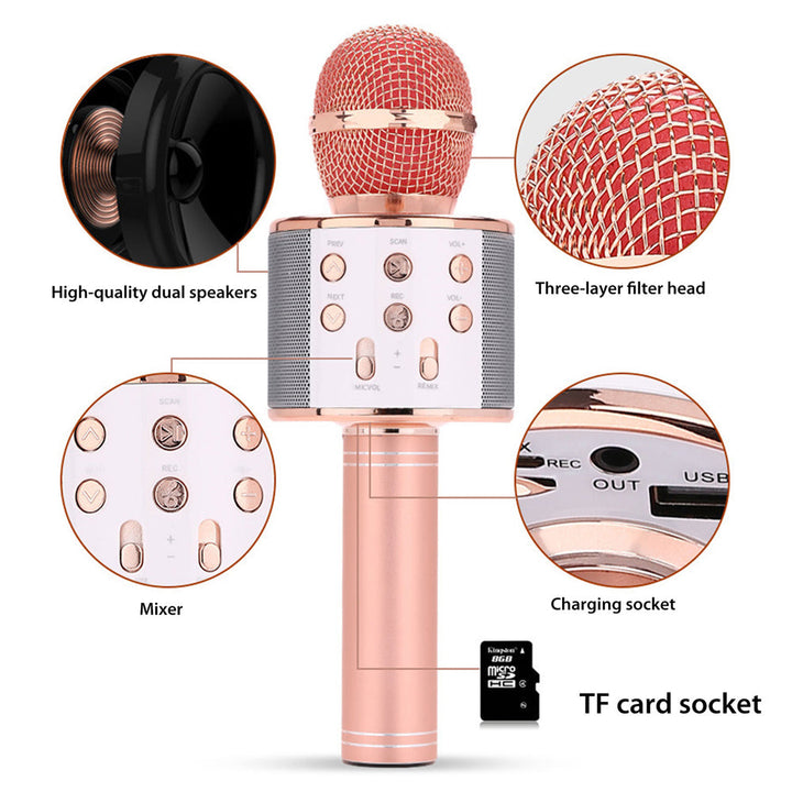 Skanto | Oppladbar trådløs Bluetooth karaoke-mikrofon