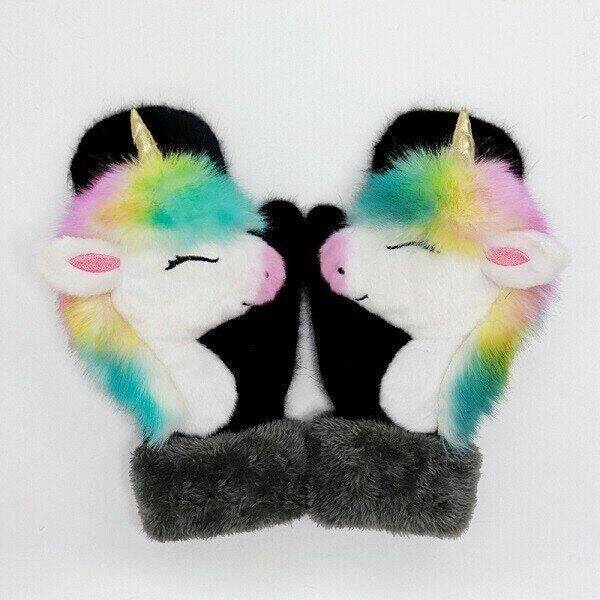 2022 nye tegneserie plush strikkede hansker🌈 | Skanto