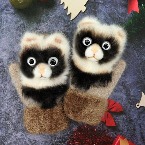 2022 nye tegneserie plush strikkede hansker🌈 | Skanto