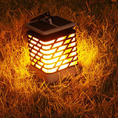 Skanto | Solar Flame Fakkel Lys Firkantet LED Hage Gress Dekorativ Hengende Lys