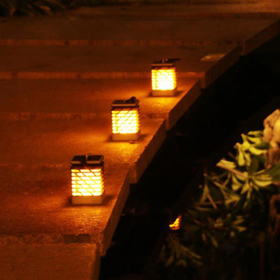 Skanto | Solar Flame Fakkel Lys Firkantet LED Hage Gress Dekorativ Hengende Lys