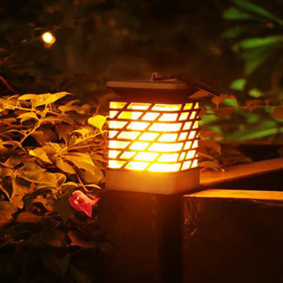 Skanto | Solar Flame Fakkel Lys Firkantet LED Hage Gress Dekorativ Hengende Lys