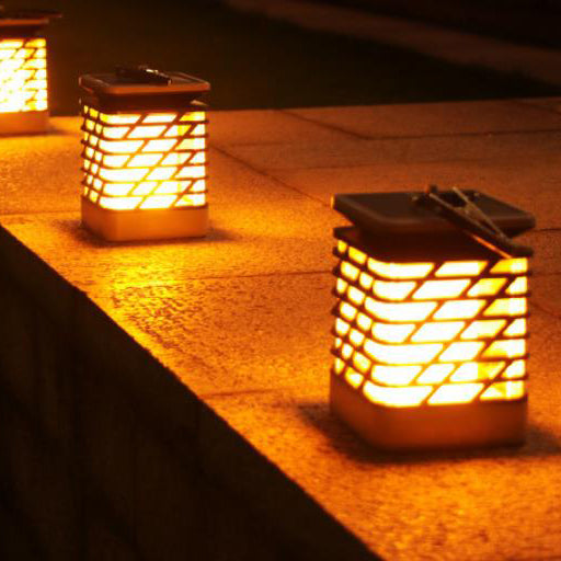 Skanto | Solar Flame Fakkel Lys Firkantet LED Hage Gress Dekorativ Hengende Lys
