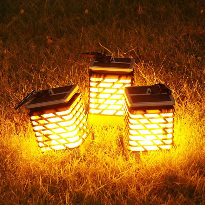 Skanto | Solar Flame Fakkel Lys Firkantet LED Hage Gress Dekorativ Hengende Lys