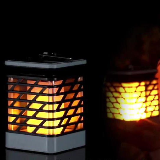 Skanto | Solar Flame Fakkel Lys Firkantet LED Hage Gress Dekorativ Hengende Lys