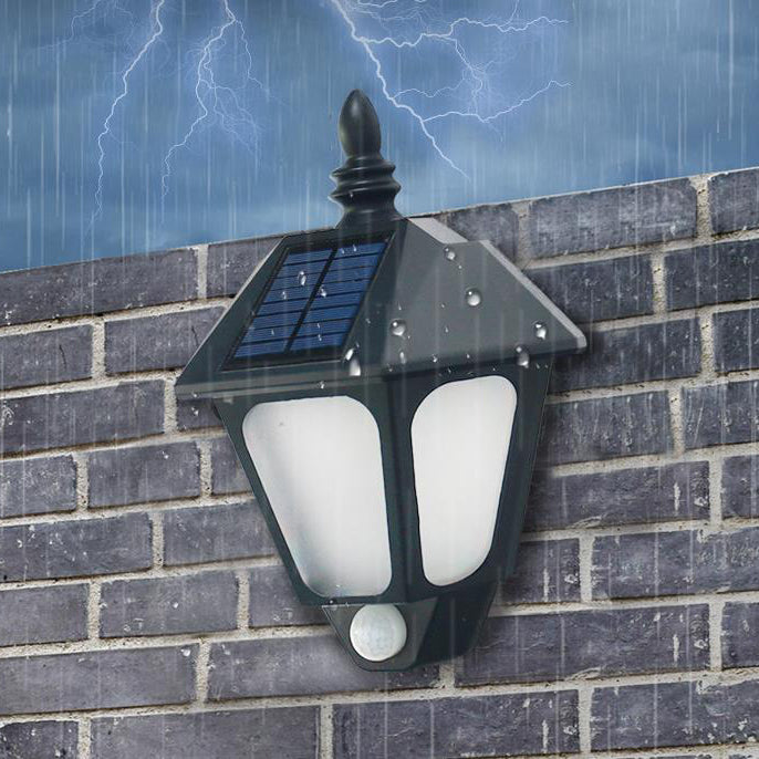 Moderne minimalistiske sol ute vanntett induksjon to-farge belysning LED utendørs hagevegg lampe | Skanto