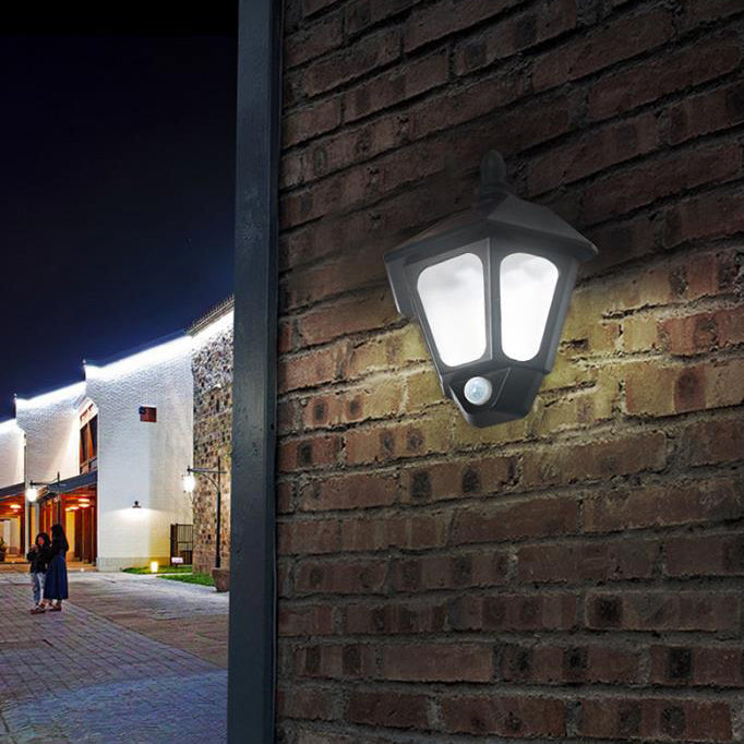 Moderne minimalistiske sol ute vanntett induksjon to-farge belysning LED utendørs hagevegg lampe | Skanto