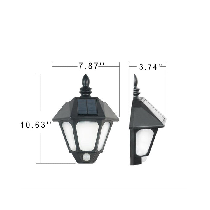 Moderne minimalistiske sol ute vanntett induksjon to-farge belysning LED utendørs hagevegg lampe | Skanto