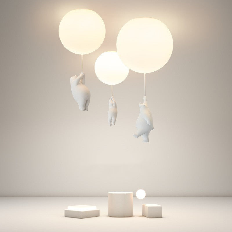 SkyDream Kids Taklampe med Bjørn og Ballong - Lekent Design og Energisparende LED-belysning | Skanto
