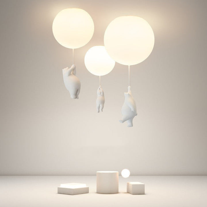 SkyDream Kids Taklampe med Bjørn og Ballong - Lekent Design og Energisparende LED-belysning | Skanto