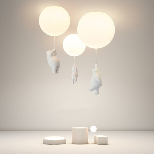 SkyDream Kids Taklampe med Bjørn og Ballong - Lekent Design og Energisparende LED-belysning | Skanto