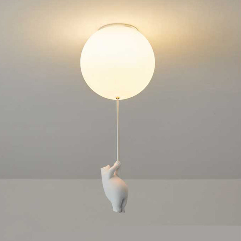 SkyDream Kids Taklampe med Bjørn og Ballong - Lekent Design og Energisparende LED-belysning | Skanto