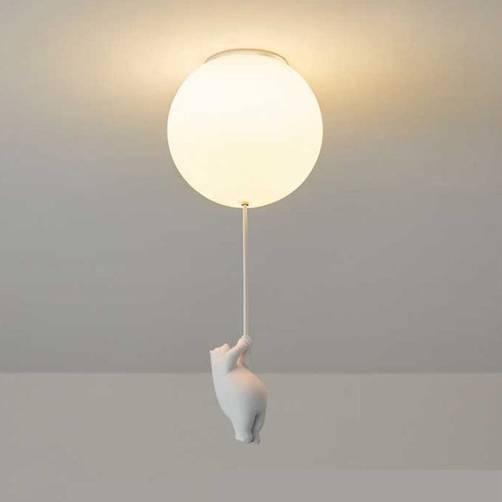 SkyDream Kids Taklampe med Bjørn og Ballong - Lekent Design og Energisparende LED-belysning | Skanto