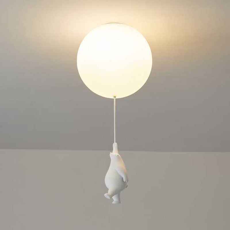 SkyDream Kids Taklampe med Bjørn og Ballong - Lekent Design og Energisparende LED-belysning | Skanto