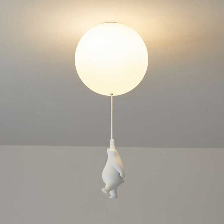 SkyDream Kids Taklampe med Bjørn og Ballong - Lekent Design og Energisparende LED-belysning | Skanto
