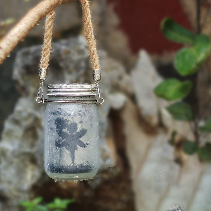 Solar Creative Fairy Frosted Glass Jar LED Utendørs Lys | Skanto