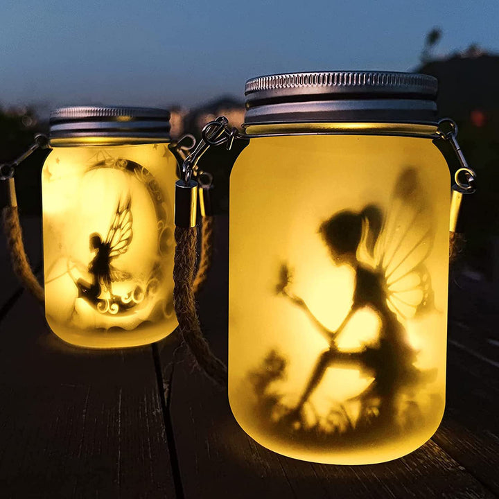 Solar Creative Fairy Frosted Glass Jar LED Utendørs Lys | Skanto