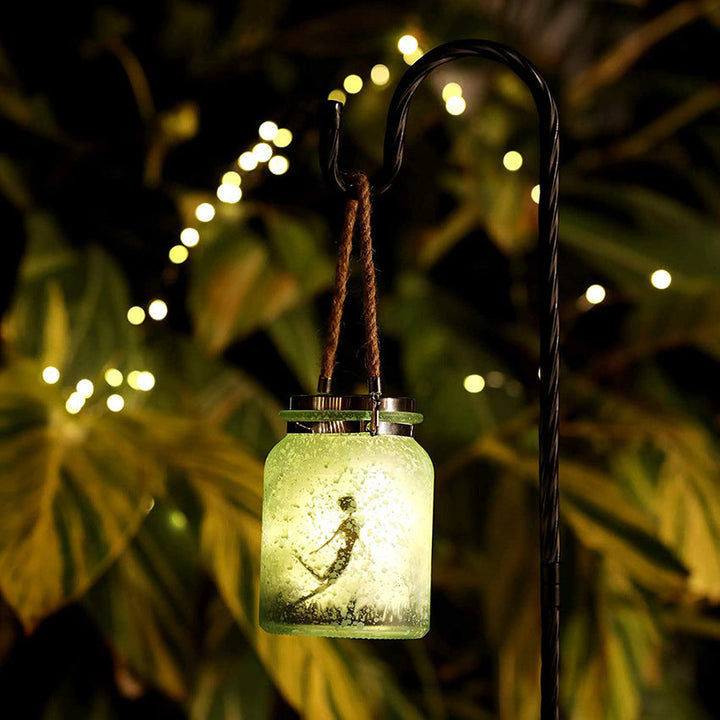 Solar Creative Fairy Frosted Glass Jar LED Utendørs Lys | Skanto