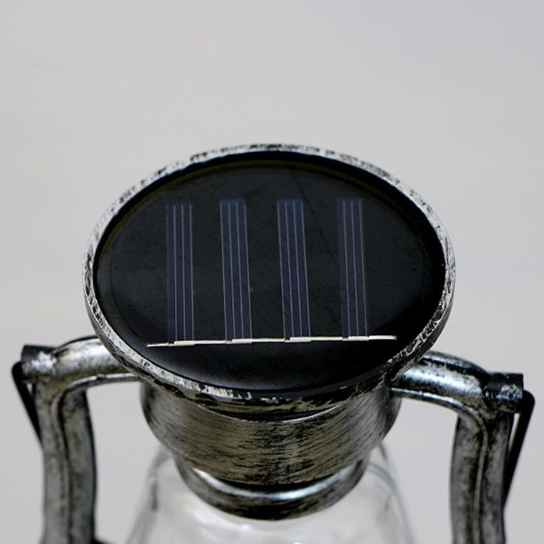 Solar Retro Kerosene Lampe Hest Lampe LED Utendørs Hage Patio Dekorasjon Bærbar Flamme Stearinlys Lys | Skanto