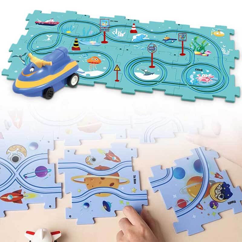 Norvo | BuildCity | Lag din egen verden - Elektrisk gjør-det-selv togsett med spor og byelementer