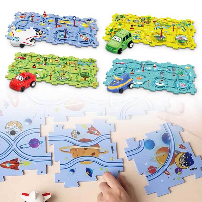 Norvo | BuildCity | Lag din egen verden - Elektrisk gjør-det-selv togsett med spor og byelementer