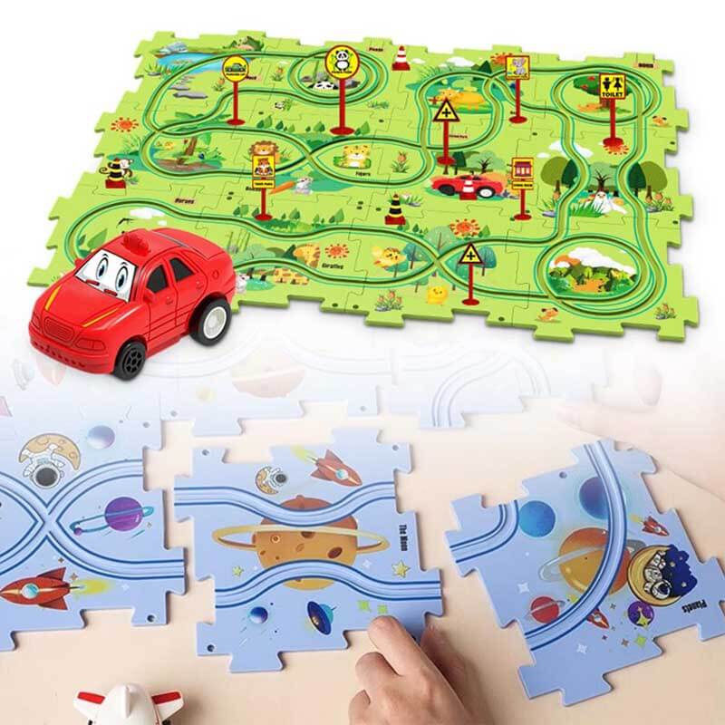 Norvo | BuildCity | Lag din egen verden - Elektrisk gjør-det-selv togsett med spor og byelementer