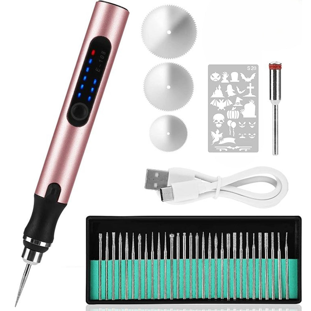 Norvo | Elektrisk profesjonell gravering penn for smykker glass tre stein metall - USB oppladbar