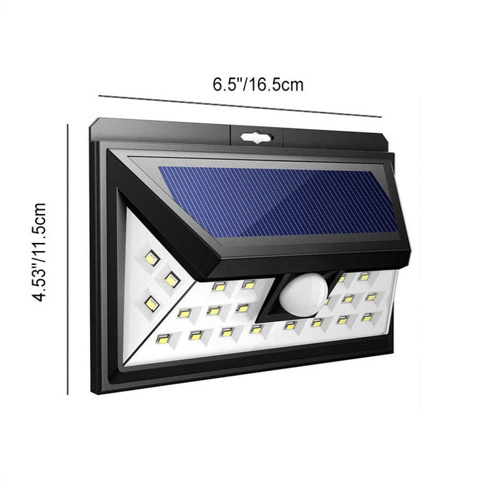 Utendørs solarpanel trapezoid kroppsensor vanntett LED patio vegglampe | Skanto