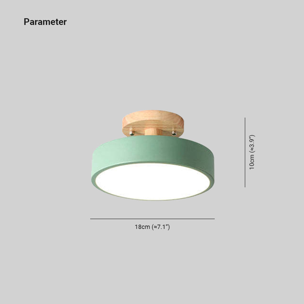 Stilig LED taklampe laget av tre og akryl for soverom, spisestue og stue