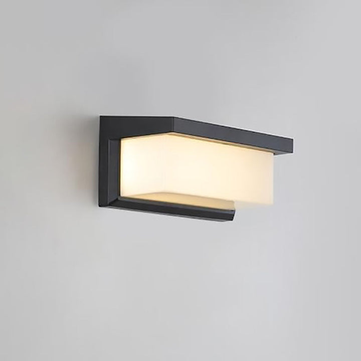 Moderne minimalistiske solrektangel PC LED utendørs vegglampe for utendørs patio | Skanto