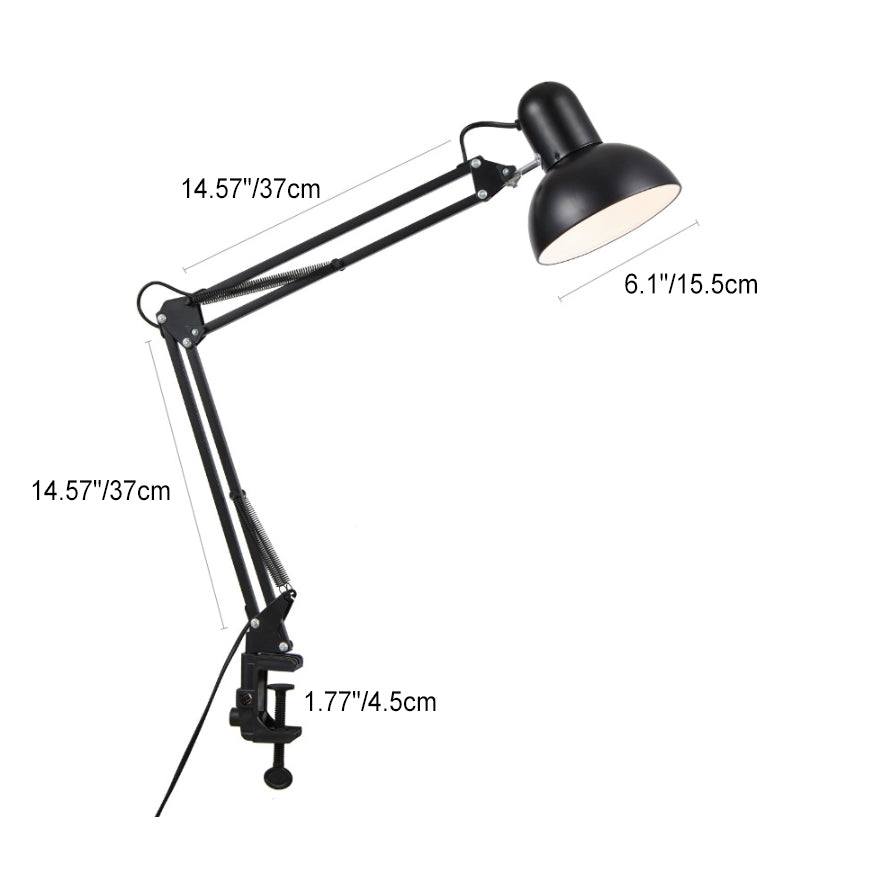 Skanto | Moderne minimalistisk sammenleggbar bordlampe med lang arm og klemme laget av ABS med 1 lys for soverommet
