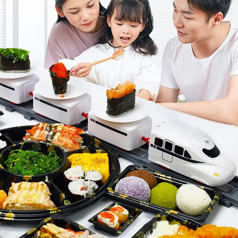 Skanto | Rotary Sushi Tog Leketog Rolle Spiller Transportbånd Sett - Batteridrevet