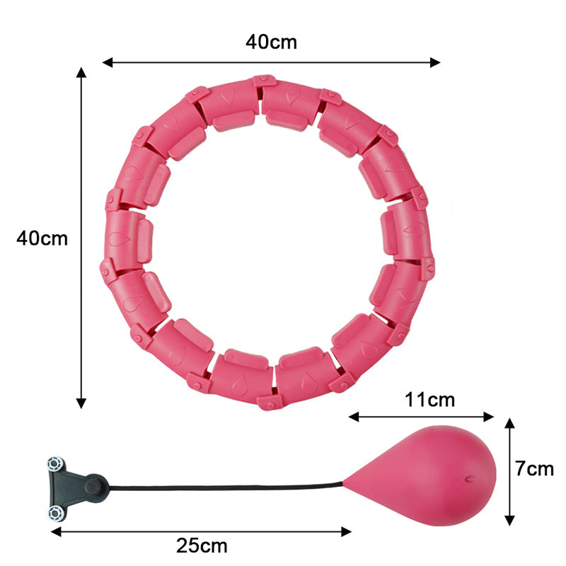 Skanto | Seksjon Justerbar Abdominal Vektet Hula Hoop - Tilgjengelig i 2 Farger
