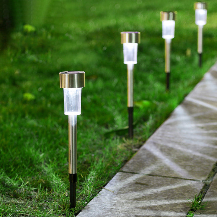 Moderne minimalistiske vanntette solcylinder i plast rustfritt stål LED landskapslys for hagen | Skanto