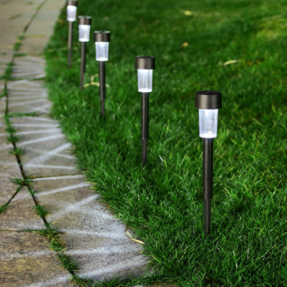 Moderne minimalistiske vanntette solcylinder i plast rustfritt stål LED landskapslys for hagen | Skanto