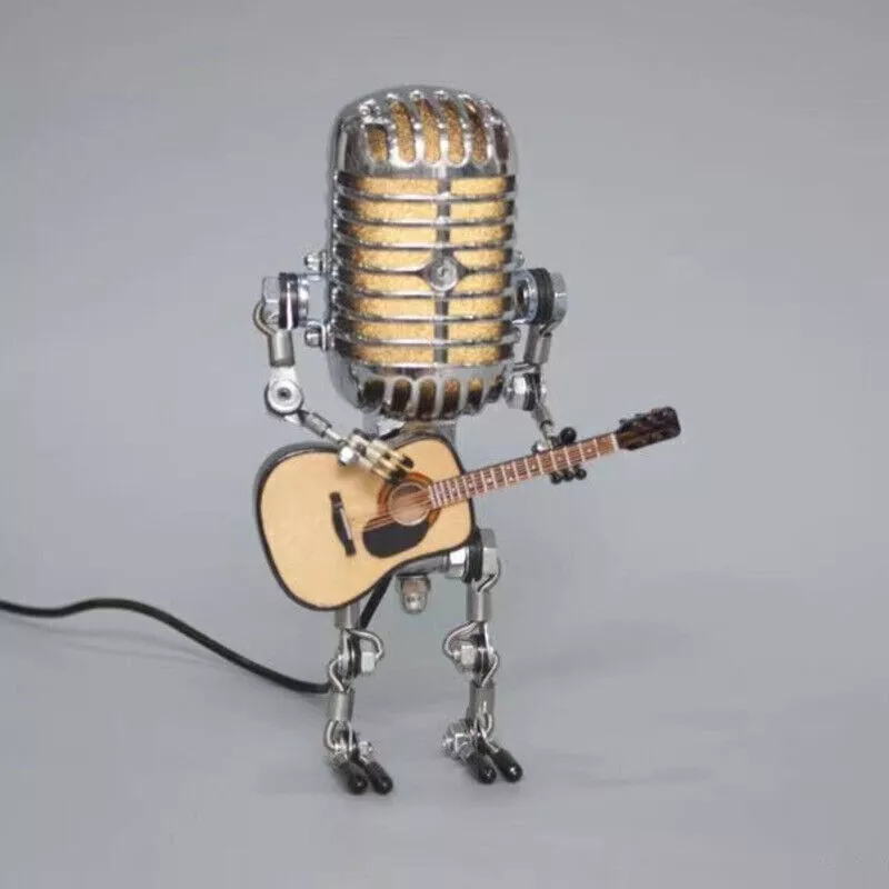Retro Mikrofon Robot Metall Skrivebord Lampe | Skanto