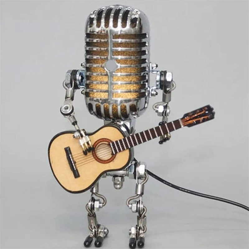 Retro Mikrofon Robot Metall Skrivebord Lampe | Skanto