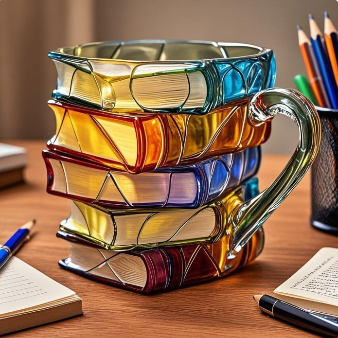 BookCup 3D kopp – Håndmalte litteraturkopp i bokform | Skanto
