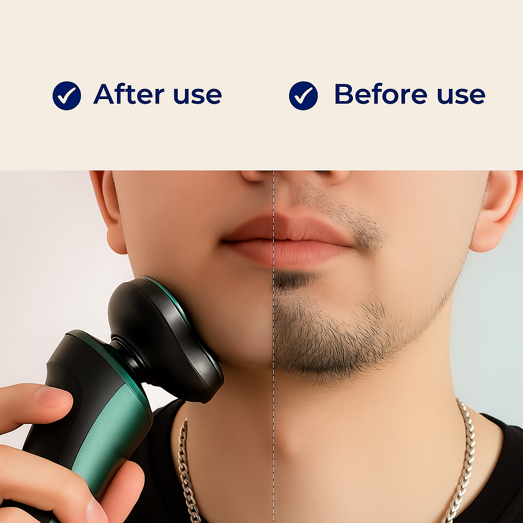 4-i-1 Grooming – Vanntett – LED-skjerm – USB-oppladbar – Fuktig og tørr barbering Skanto