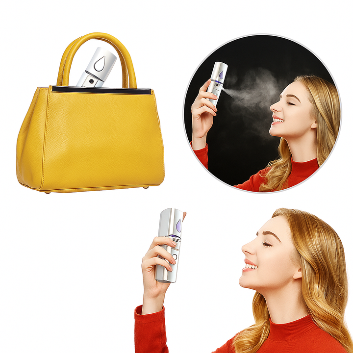 Dyp Hydrering Nano Mist – USB-ladbar Håndholdt – Reiseliv & Hjemmeskincare Skanto