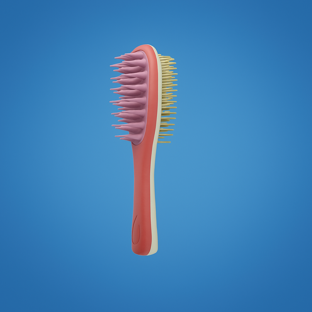 Sided Shampoo Brush – Silikon Hodebunnsmassasje – Dyp Rensing for Fet Hår & Følsom Hodebunn Skanto