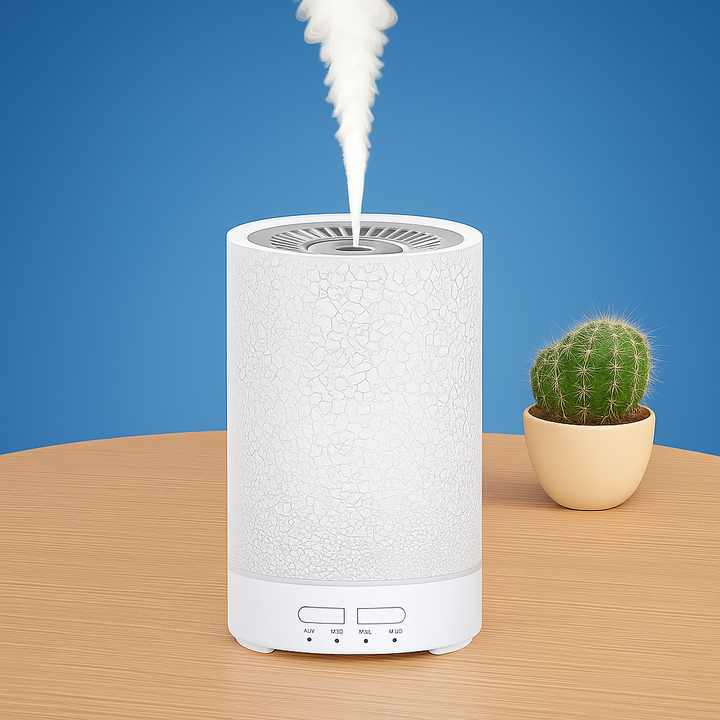 Essential Oil Diffuser med LED Nattlys – Stille Kaldt Tåke – Soverom & Hjem Avslappingsbolle