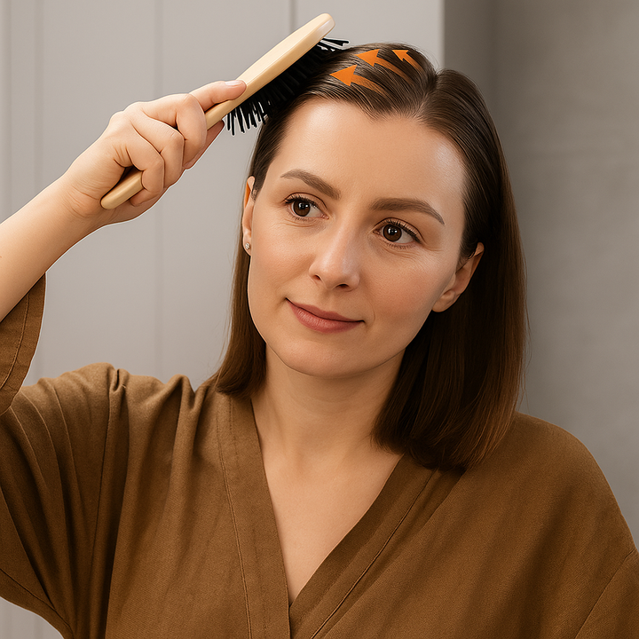 Anti-Frizz Hodebunnsmassasje – Naturlige Dobbelthår – Jevnt Sunt Hår Skanto