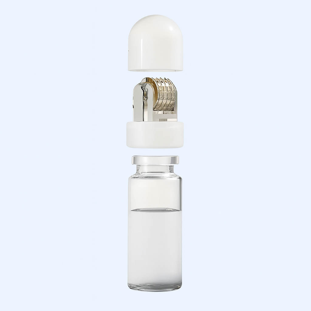 Boosts Serum Absorpsjon – Påfyllbar Flaske & Fine Nåler – Trygg Hjemmepleie Skanto