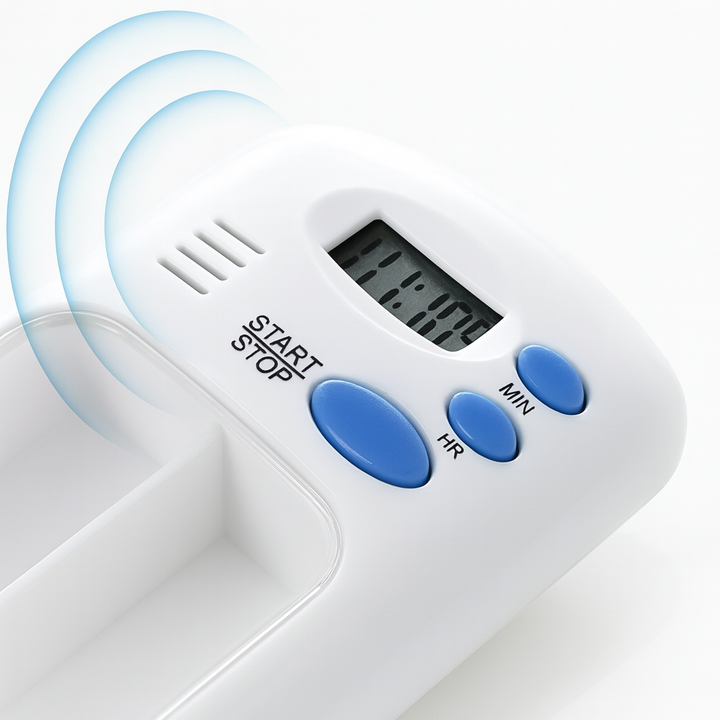 Medisinminne med timer – Bærbar og enkel å bruke – Daglig helsestøtte Skanto