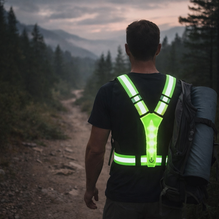 LED Sikkerhetsvest Pro – Refleksiv 360 Synlig Vest | Skanto